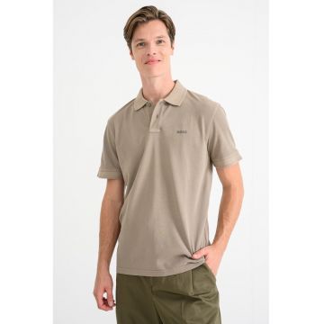 Tricou polo de bumbac pique Prime - Verde masliniu