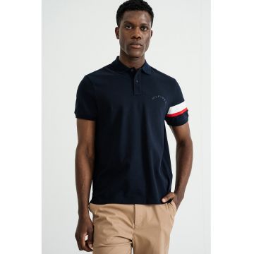 Tricou polo din amestec de bumbac organic - Albastru ultramarin