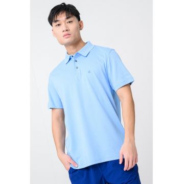 Tricou polo din bumbac - Albastru lavanda