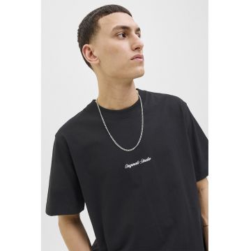 Tricou regular fit de bumbac - Negru