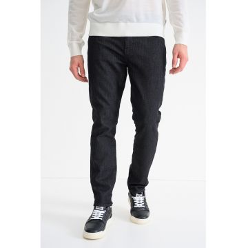 Blugi slim-fit cu talie joasa - Gri antracit