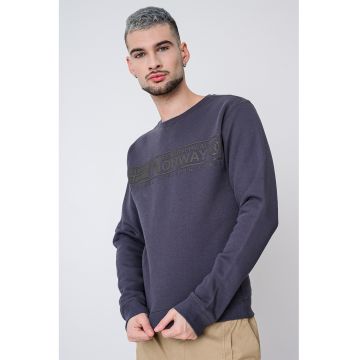 Bluza cu decolteu la baza gatului Gantoine - Gri carbune/Gri inchis