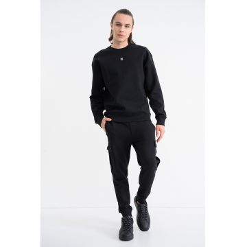 Bluza de trening cu croiala lejera Dettil - Negru