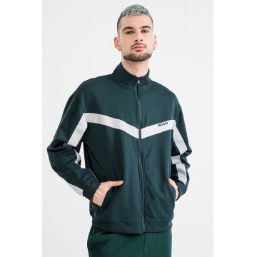 Bluza de trening cu logo si fermoar Darti - Verde englez