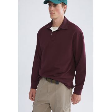 Bluza polo din bumbac - Violet tyrian