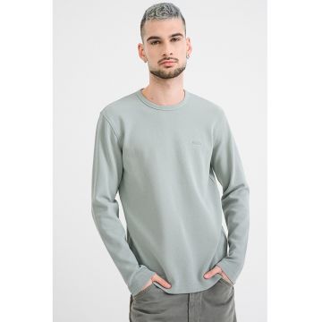 Bluza relaxed fit cu aspect texturat - Verde aquamarin