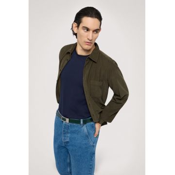 Bluza uni cu decolteu la baza gatului - Gri carbune