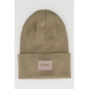 Caciula din bumbac cu logo Xevon - Kaki inchis