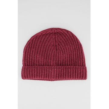 Caciula striata din lana cu model uni - Violet tyrian