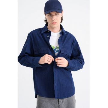 Camasa de bumbac Ebargo - Albastru ultramarin