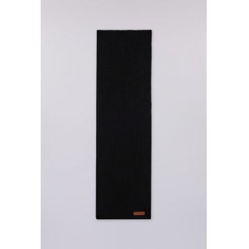 Fular tricotat din amestec de lana - Negru