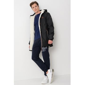 Geaca cu capstuseala calduroasa Aladim - Negru stins