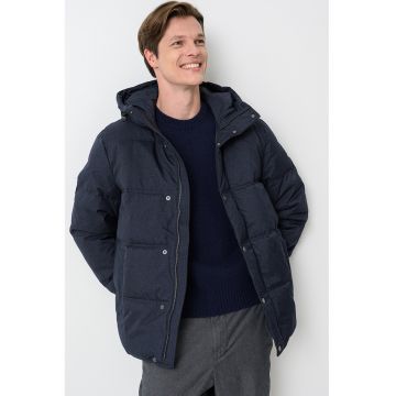 Geaca cu gluga ajustabila - Gri antracit