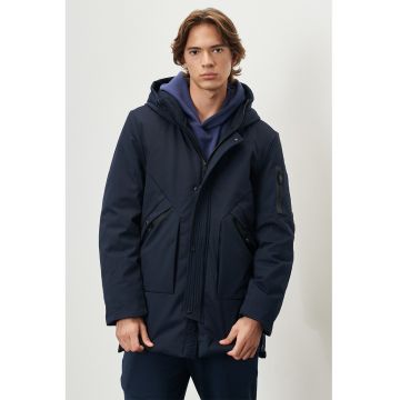 Geaca cu gluga - Bleumarin