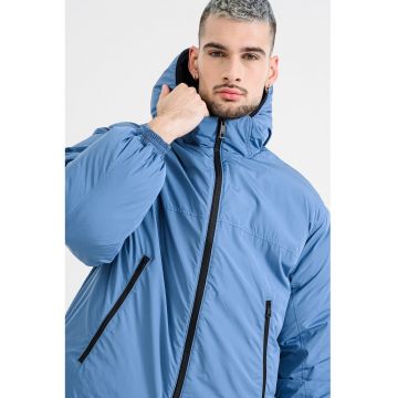 Geaca cu gluga Bryno - Albastru prafuit