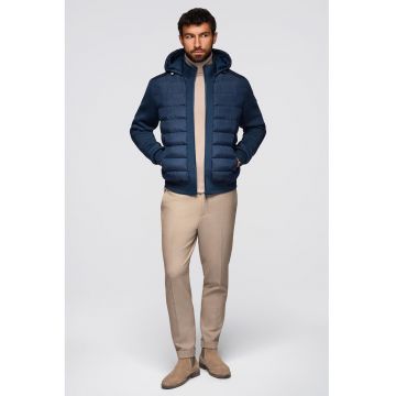 Geaca cu insertii matlasate - Bleumarin