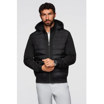 Geaca cu insertii matlasate - Negru