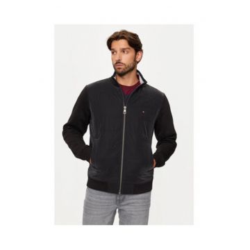 Hanorac barbati -  negru - bumbac si poliester reciclat -