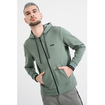 Hanorac cu fermoar Zone - Verde feriga