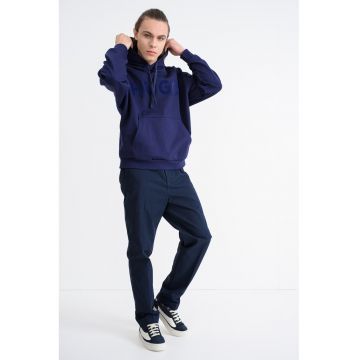 Hanorac de bumbac cu buzunar kangaroo Ditchie - Bleumarin