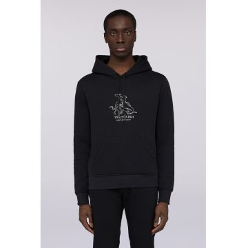 Hanorac de bumbac cu logo - Alb/Negru