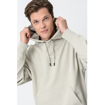 Hanorac din bumbac cu buzunar kangaroo - Bej