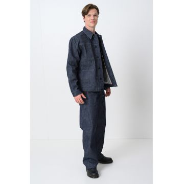 Jacheta-camasa cu buzunar Selvedge - Gri antracit