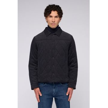 Jacheta matlasata cu guler clasic - Negru stins