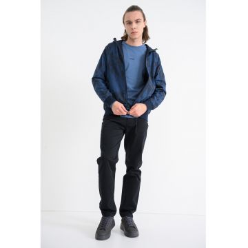 Jacheta reversibila cu gluga Ze - Bleumarin