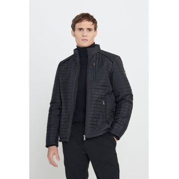 Jacheta uni cu guler scurt - Negru