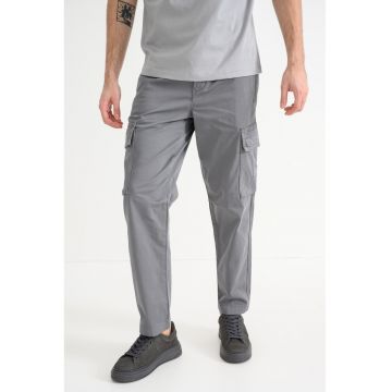 Pantaloni cargo Sisla - Gri cenusiu