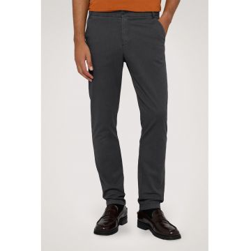Pantaloni chino cu talie medie - Gri antracit
