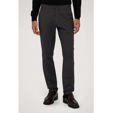 Pantaloni chino cu talie medie - Negru stins