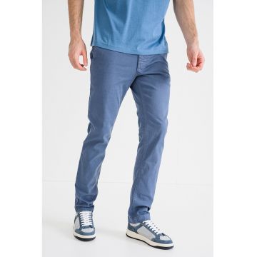 Pantaloni chino slim fit cu buzunare oblice - Albastru prafuit