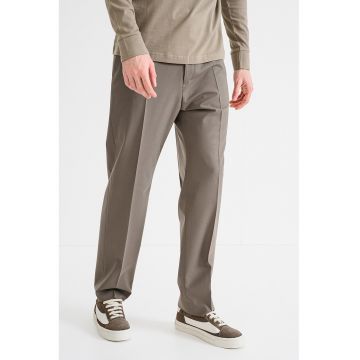 Pantaloni cu pensa Teagan - Maro taupe deschis