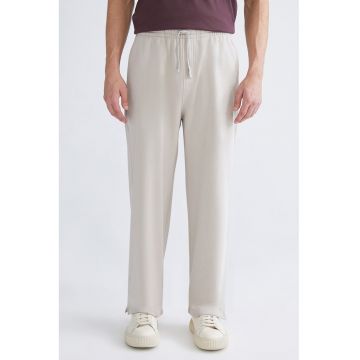 Pantaloni relaxed fit de trening cu snur - Alb murdar