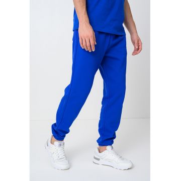 Pantaloni relaxed fit de trening cu talie elastica - Albastru royal
