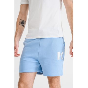 Pantaloni scurti cu buzunare laterale - Alb/Albastru azur