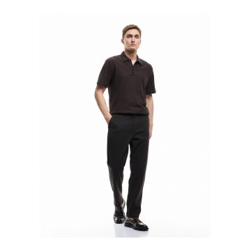 Pantaloni slim fit cu buzunare laterale - Bej