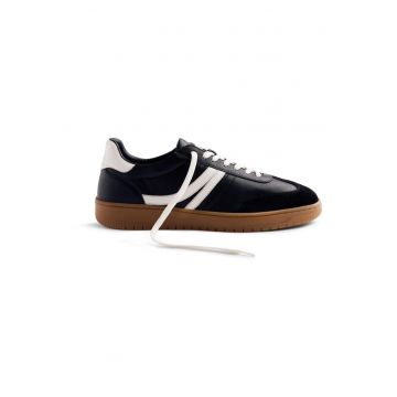 Pantofi sport de piele si piele intoarsa Denninson - Negru