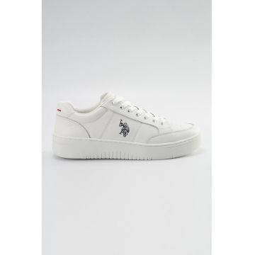 Pantofi sport low-cut din piele - Alb