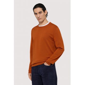 Pulover cu decolteu la baza gatului - Portocaliu