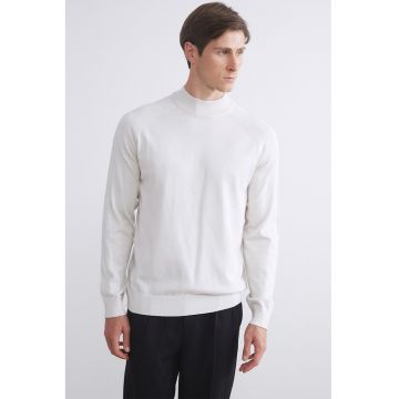 Pulover cu maneci raglan - Alb murdar