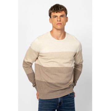 Pulover cu model in degrade Holsy - Bej/Maro nisip