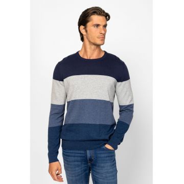 Pulover cu model in degrade Holsy - Gri deschis/Albastru