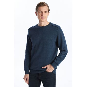 Pulover lejer tricotat fin - Albastru inchis