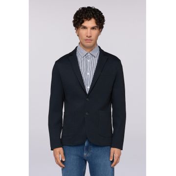 Sacou cu revere decupate si buzunare - Gri carbune