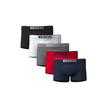 Set de boxeri cu banda logo in talie - 5 perechi - Multicolor