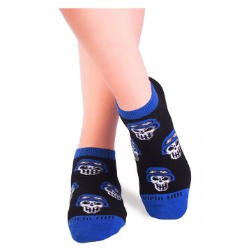 Sosete scurte bumbac Blue Skull