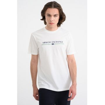 Tricou din bumbac cu imprimeu - Verde/Negru/Alb optic